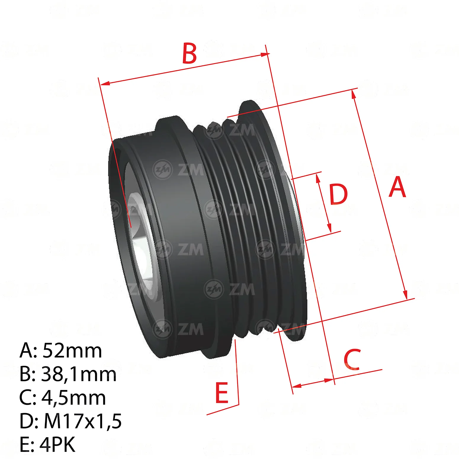 Polia OAP ZM 96.010.30 ZM 9601030