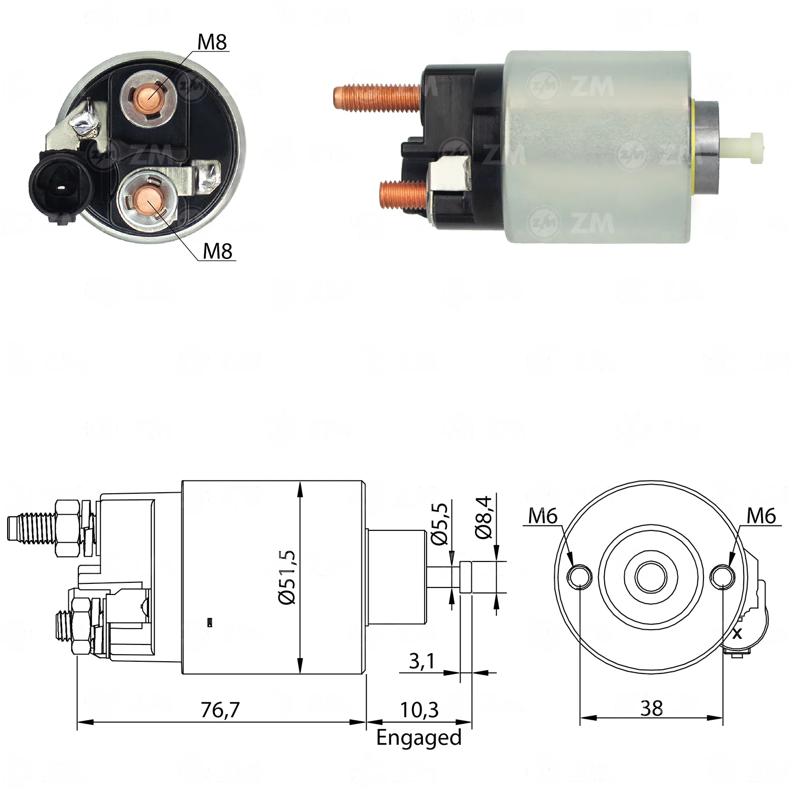 Relé de Partida ZM 2-991 ZM 2991