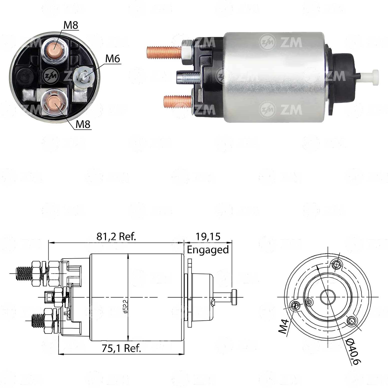 Relé de Partida ZM 6-866 ZM 6866