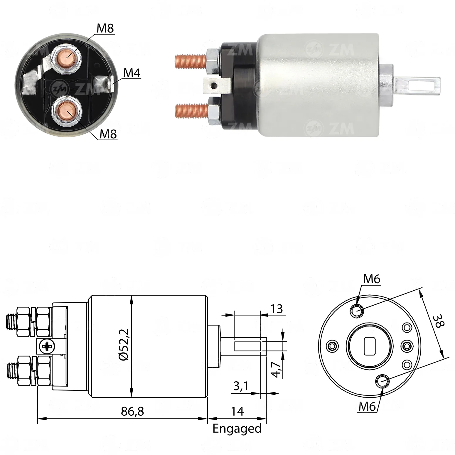 Relé de Partida ZM 689 ZM 689