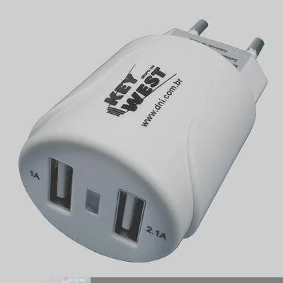 Carregador Tomada c/ 2 Saídas USB Bivolt Residencial DNI DNI7085