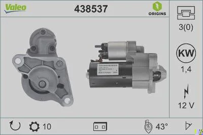 Motor de Partida VALEO 438537