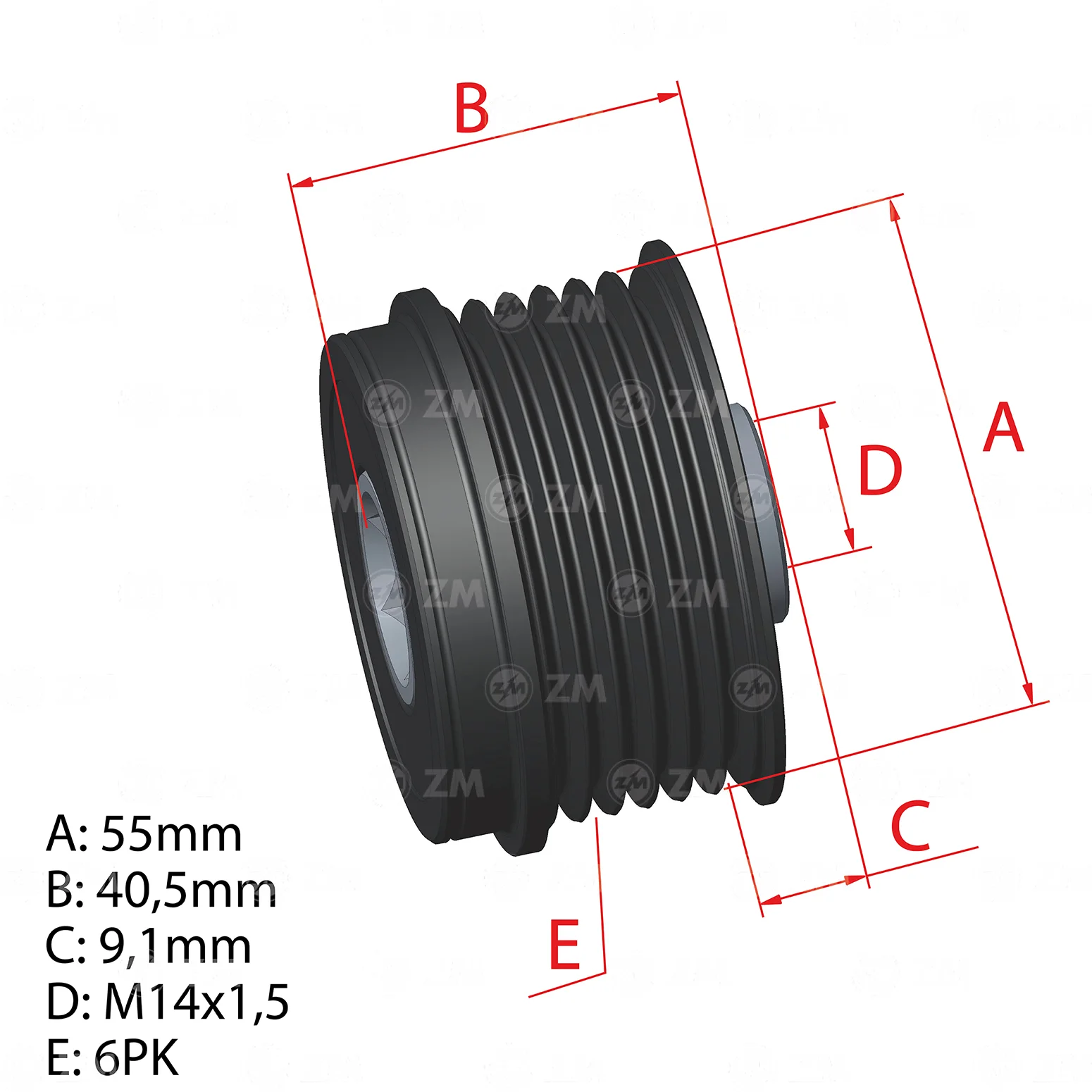Polia OAP ZM 96.005.67 ZM 9600567