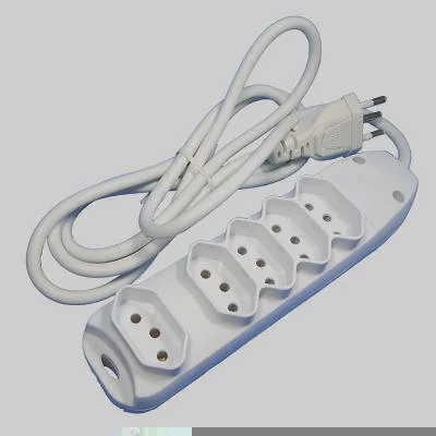 Extensão BR 5 Tomadas 2P+T 10A Cabo PP 1,5m Munido Conexão <1000V DNI DNI7215