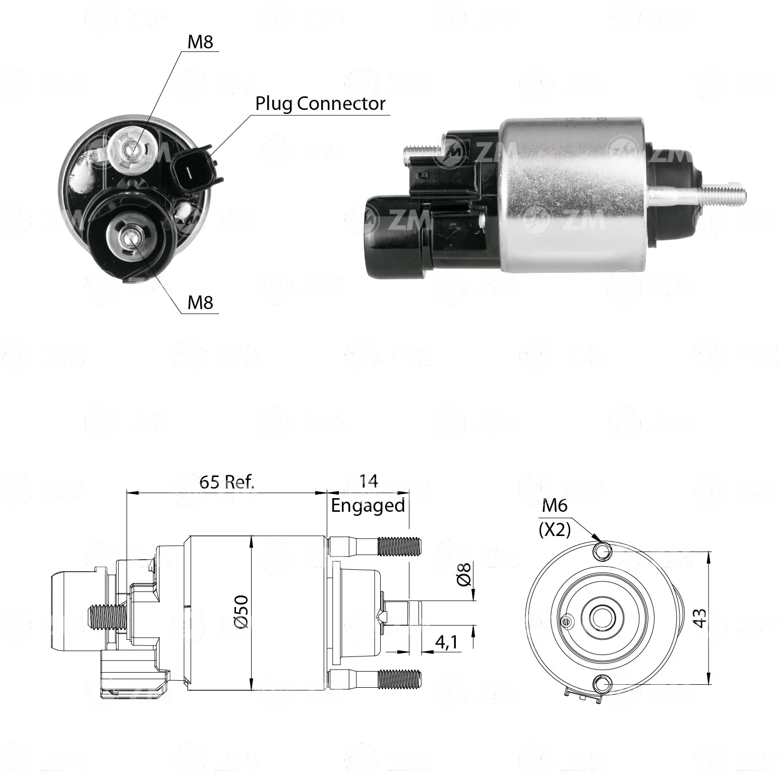 Relé de Partida ZM 7-709 ZM 7709