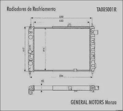 Radiador de Resfriamento VALEO TA085001R
