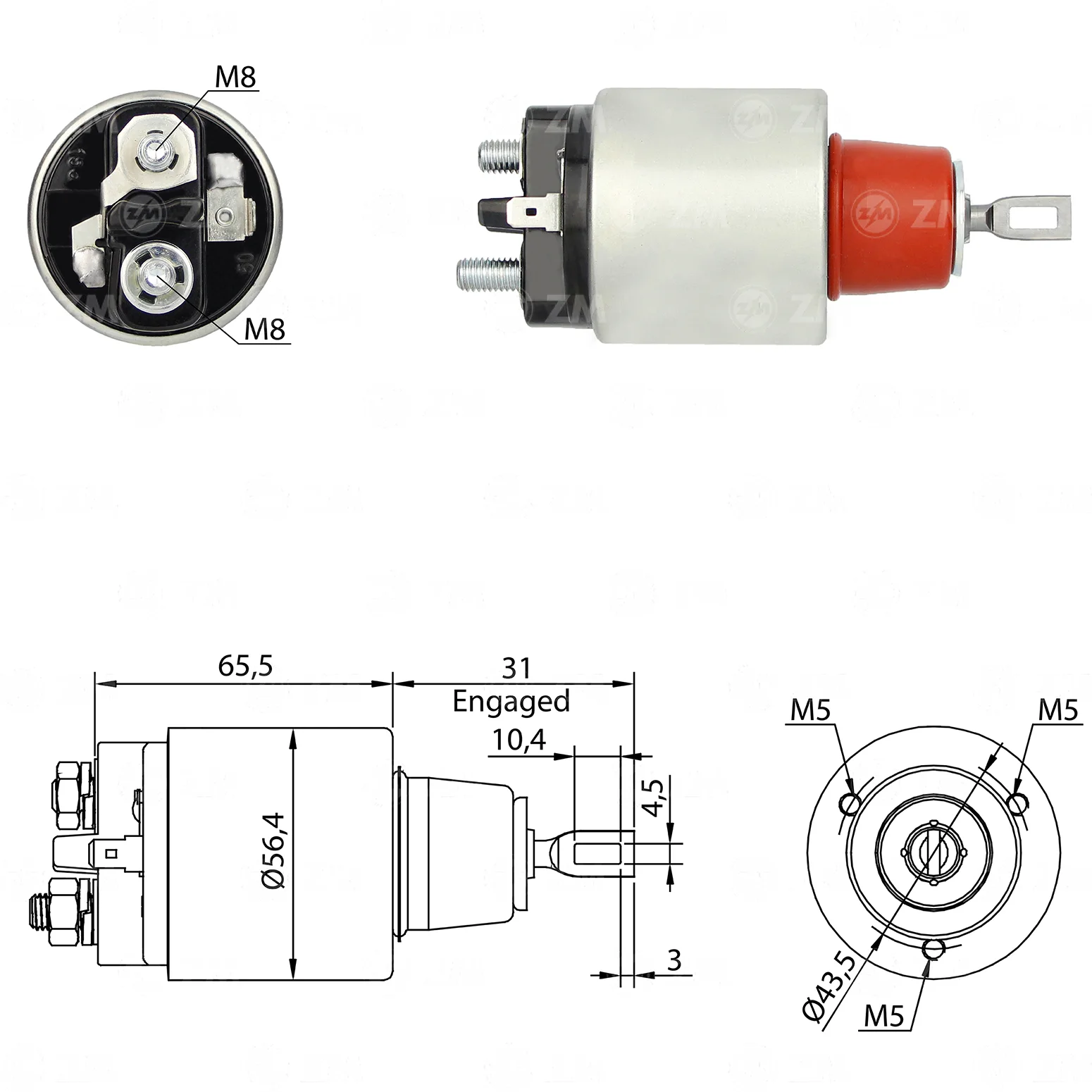 Relé de Partida ZM 4-777 ZM 4777