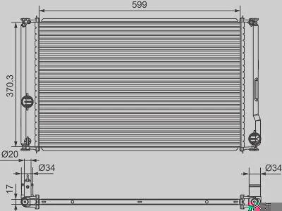 Radiador de Resfriamento VALEO 701657