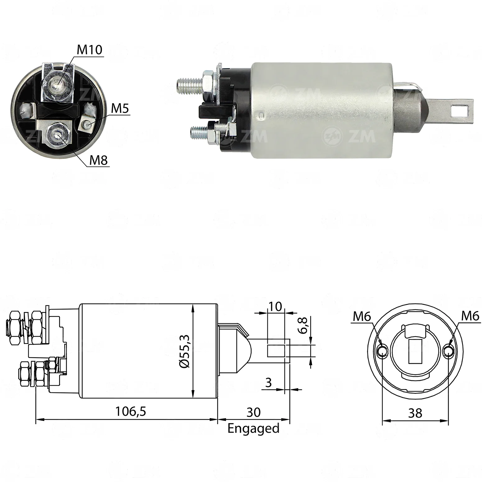 Relé de Partida ZM 890 ZM 890