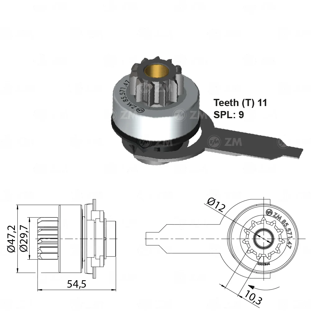 Impulsor de Partida ZM 85.571.47 ZM 8557147