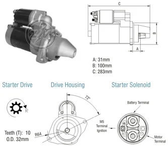 Motor de Partida ZM 80.130.06 ZM 8013006