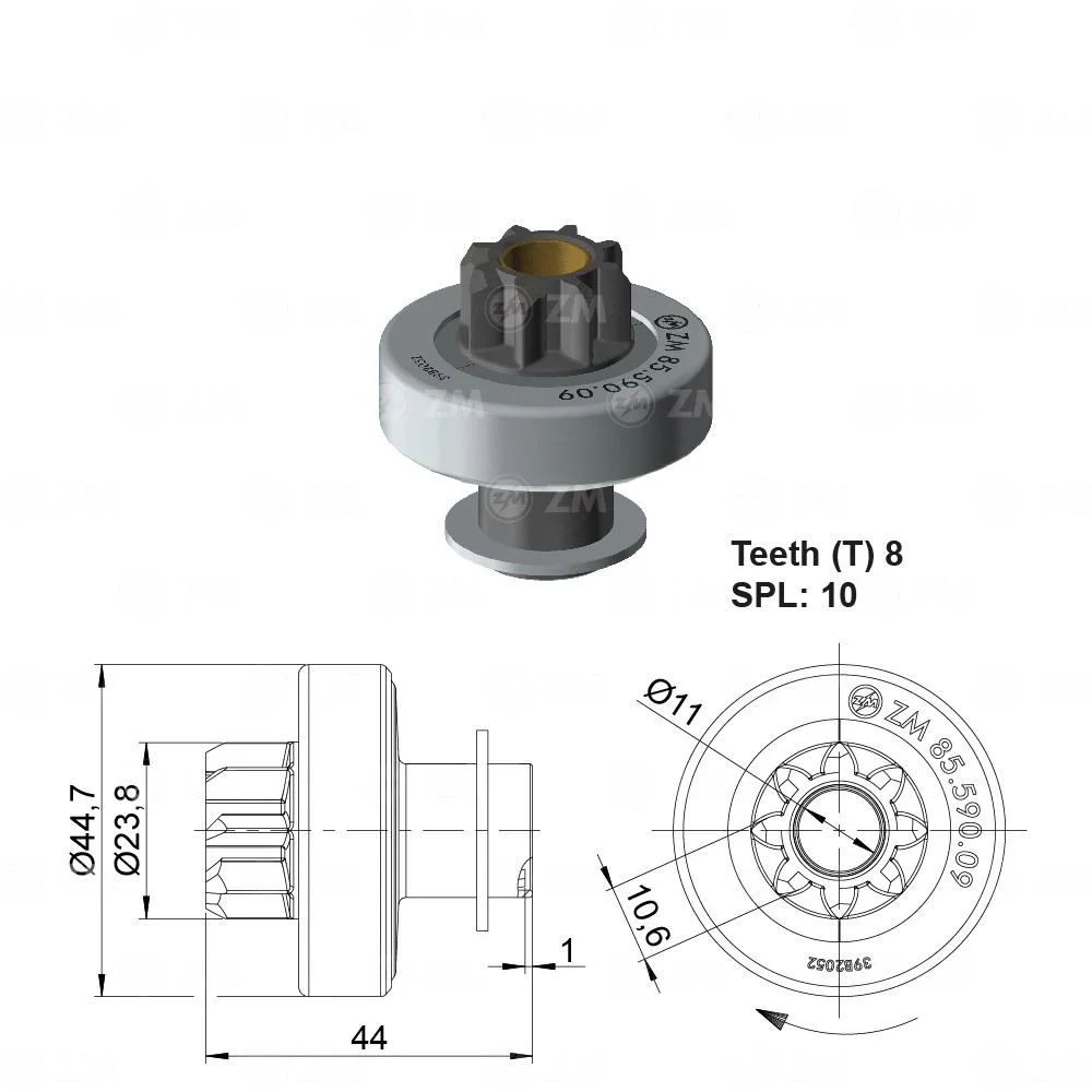 Impulsor de Partida ZM 85.590.09 ZM 8559009