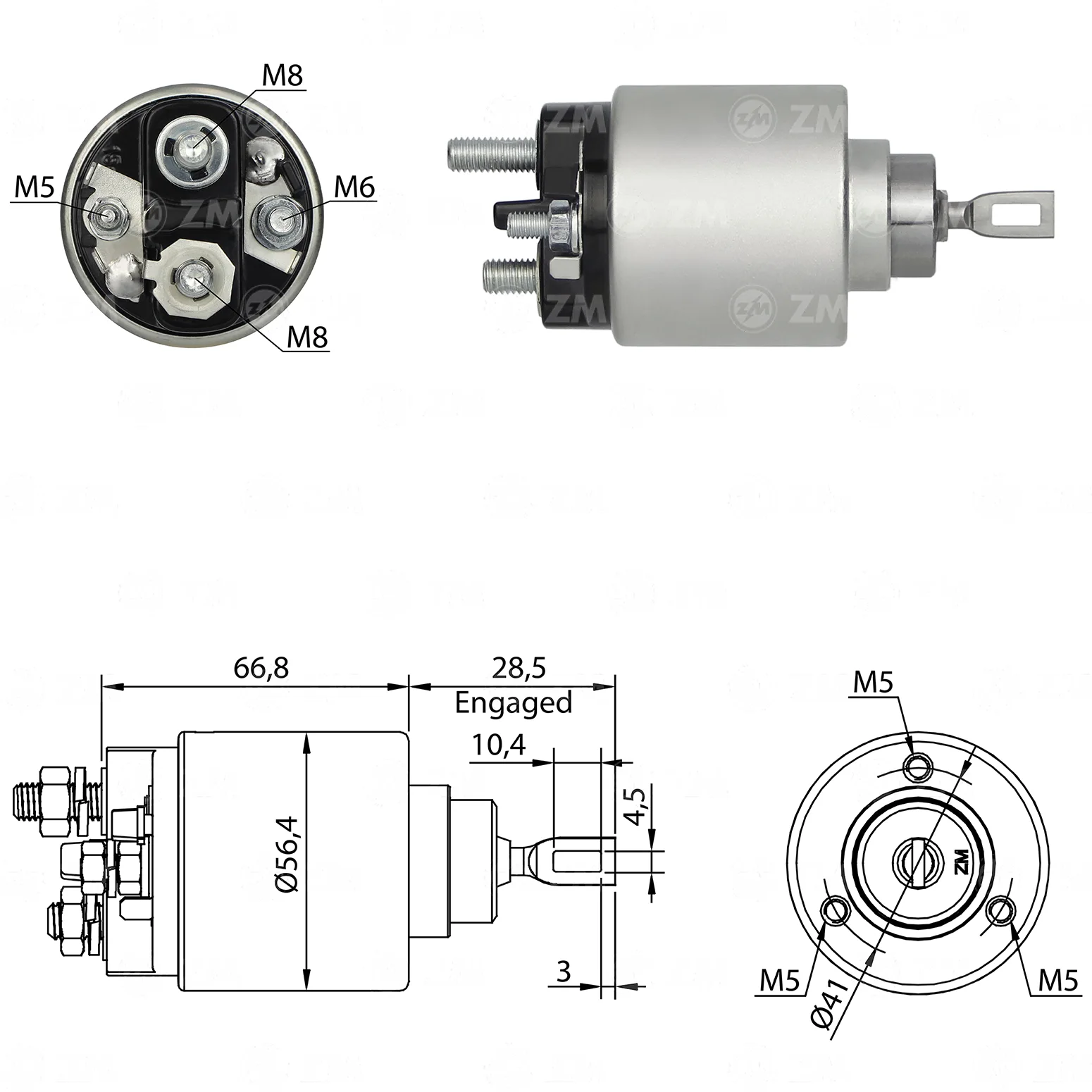 Relé de Partida ZM 475 ZM 475