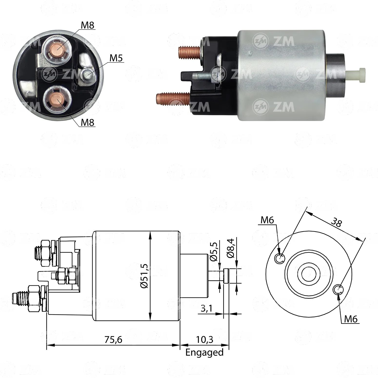 Relé de Partida ZM 995 ZM 995