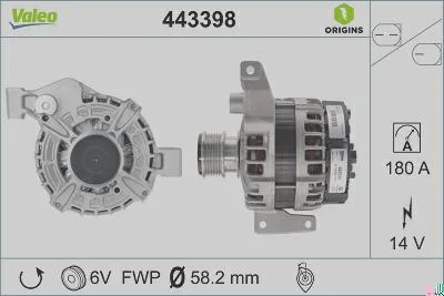 Alternador VALEO 443398
