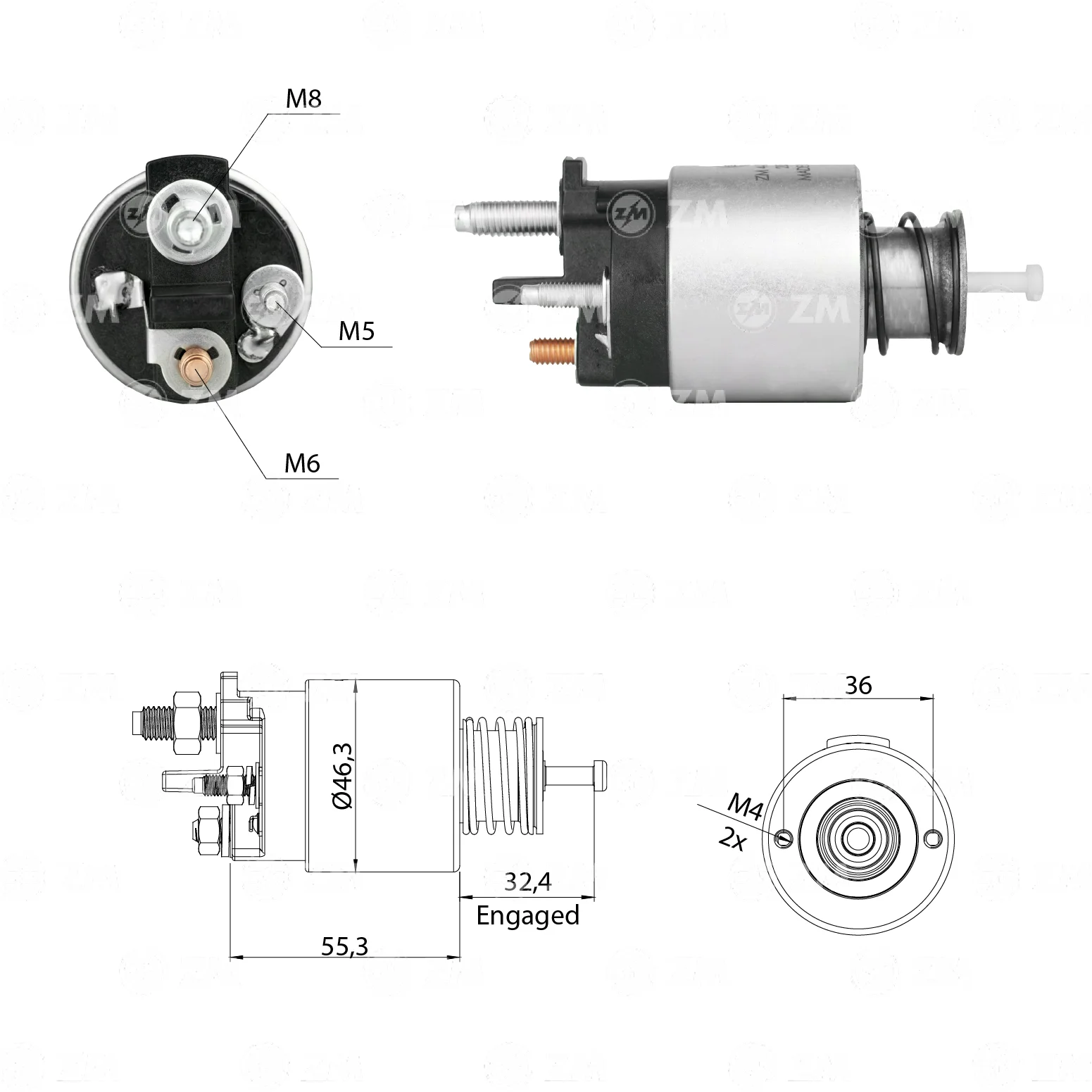 Relé de Partida ZM 4-261 ZM 4261