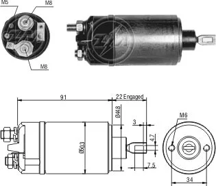 Relé de Partida ZM 624 ZM 624