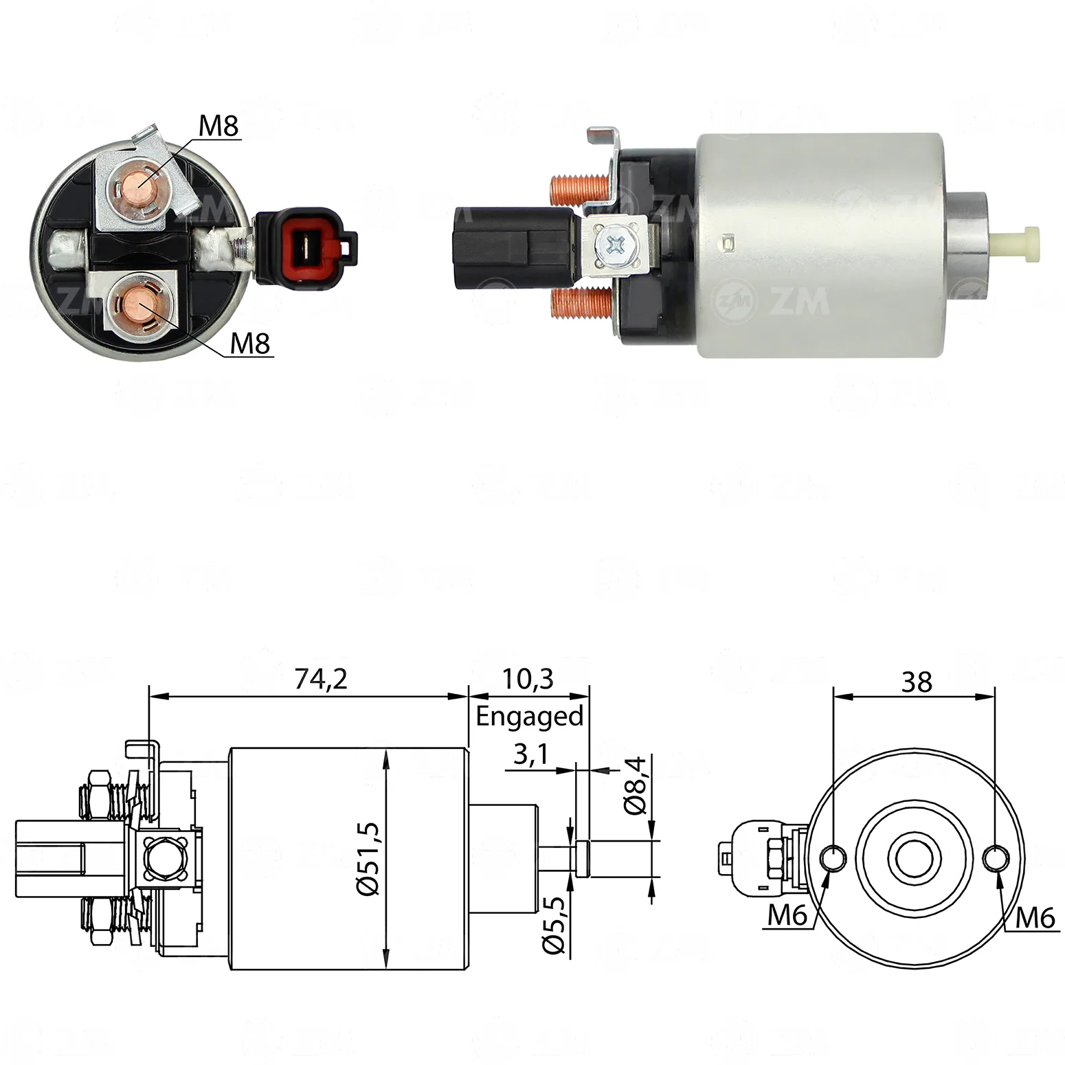 Relé de Partida ZM 4-695 ZM 4695