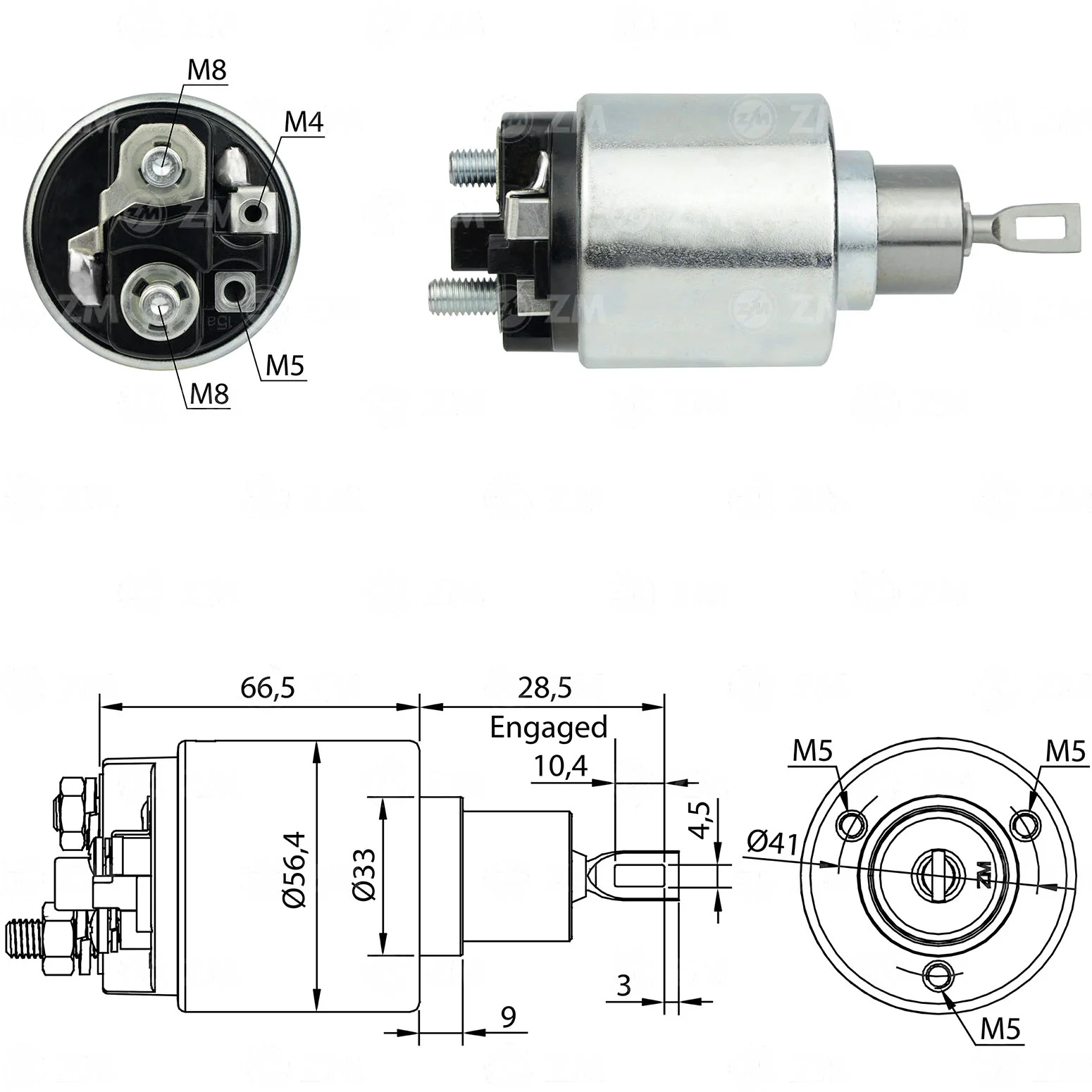 Relé de Partida ZM 571 ZM 571