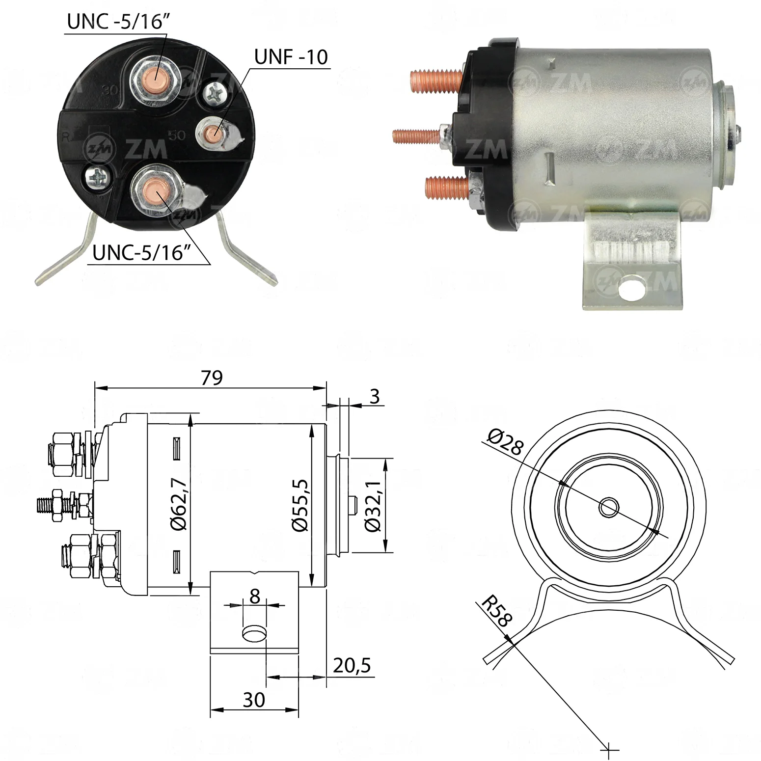 Relé de Partida ZM 501 ZM 501