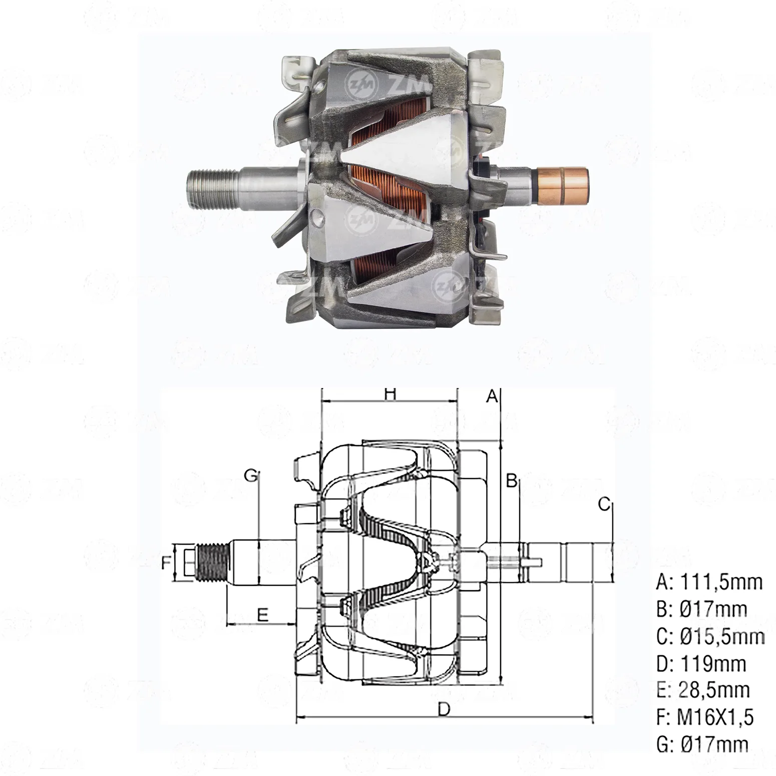 Rotor ZM 93.590.02 ZM 9359002