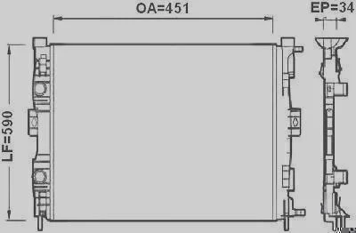 Radiador de Resfriamento VALEO 735126R