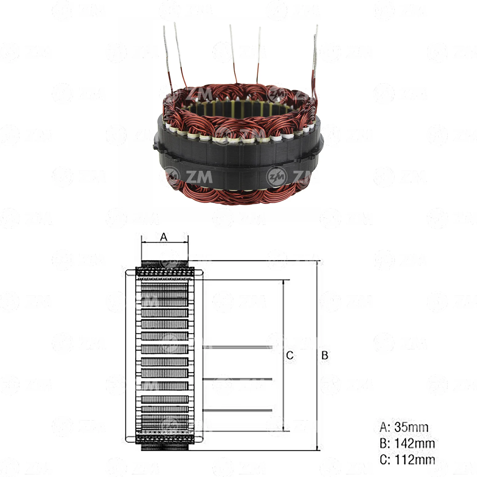 Estator ZM 94.650.01 ZM 9465001