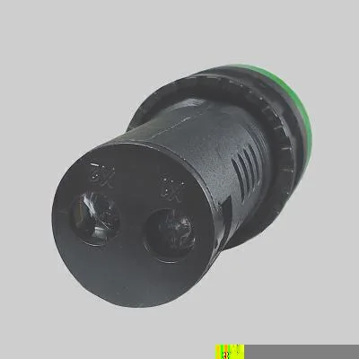 Alarme Sonoro Buzzer Sinaleiro LED Verde 22mm 220VAC