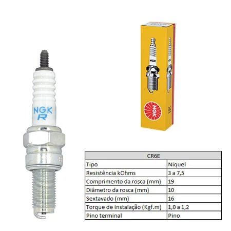 Vela de Ignição NGK CR6E