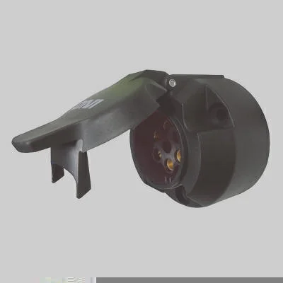 Tomada Engate Fêmea (Fixa) Redonda 6 Polos Polarizada Nylon