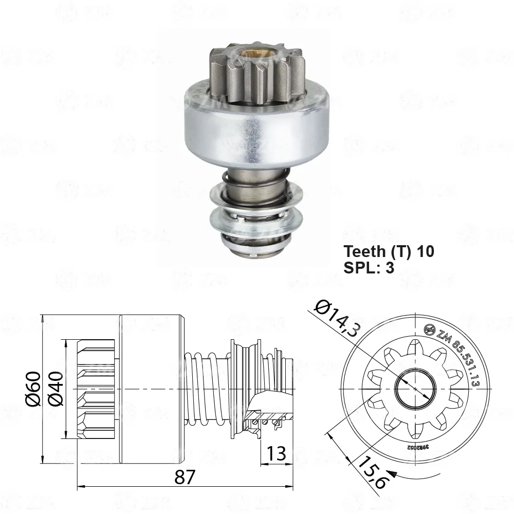Impulsor de Partida ZM 85.531.13 ZM 8553113