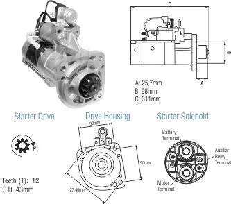 Motor de Partida ZM 80.890.03 ZM 8089003