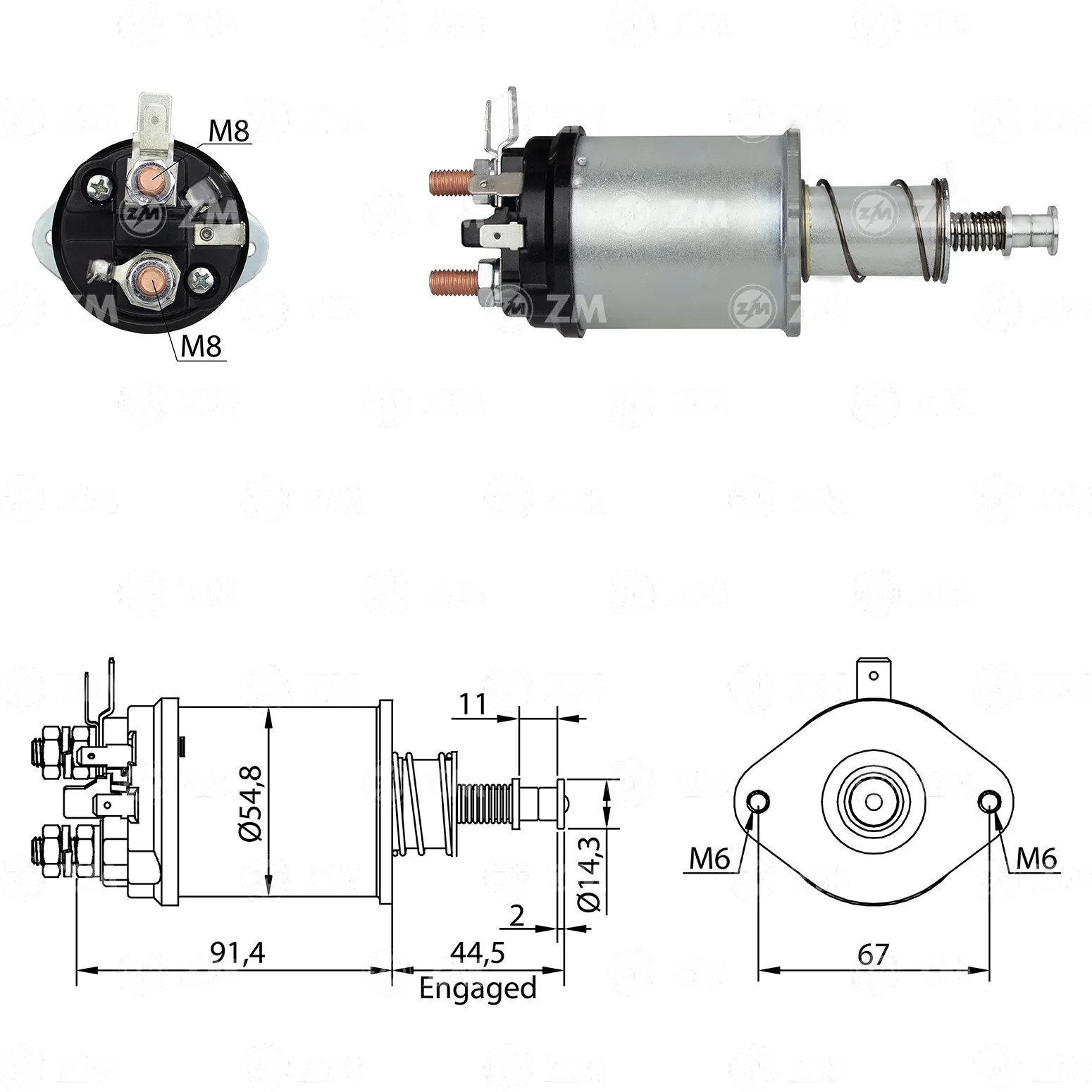 Relé de Partida ZM 614 ZM 614