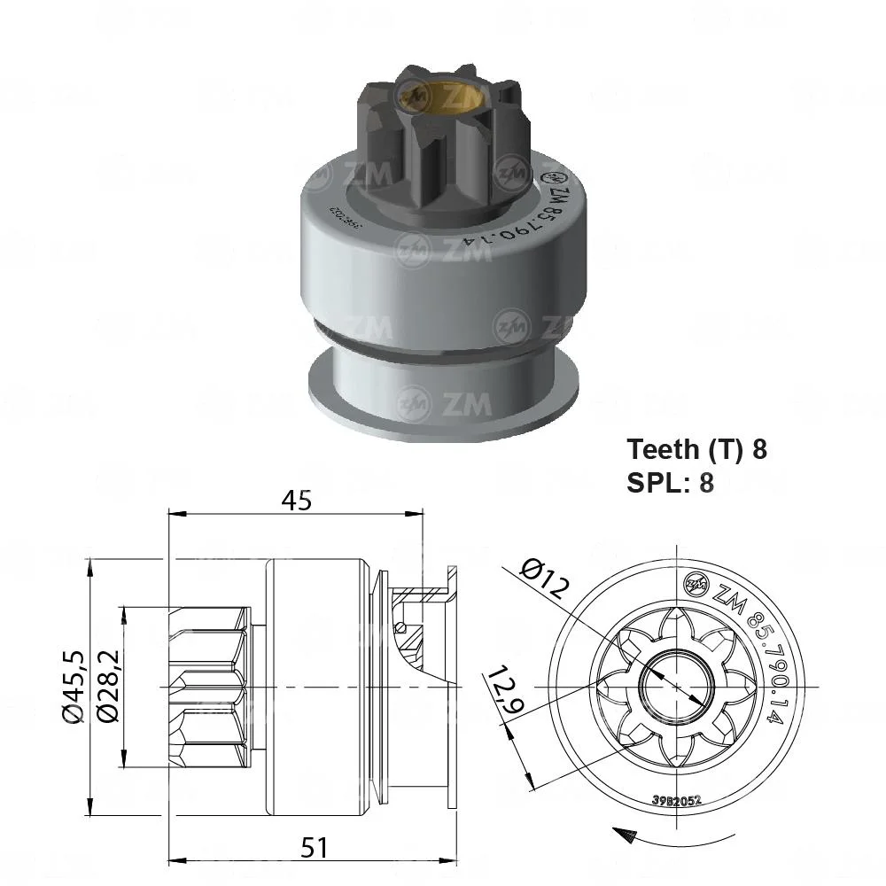 Impulsor de Partida ZM 85.790.14 ZM 8579014