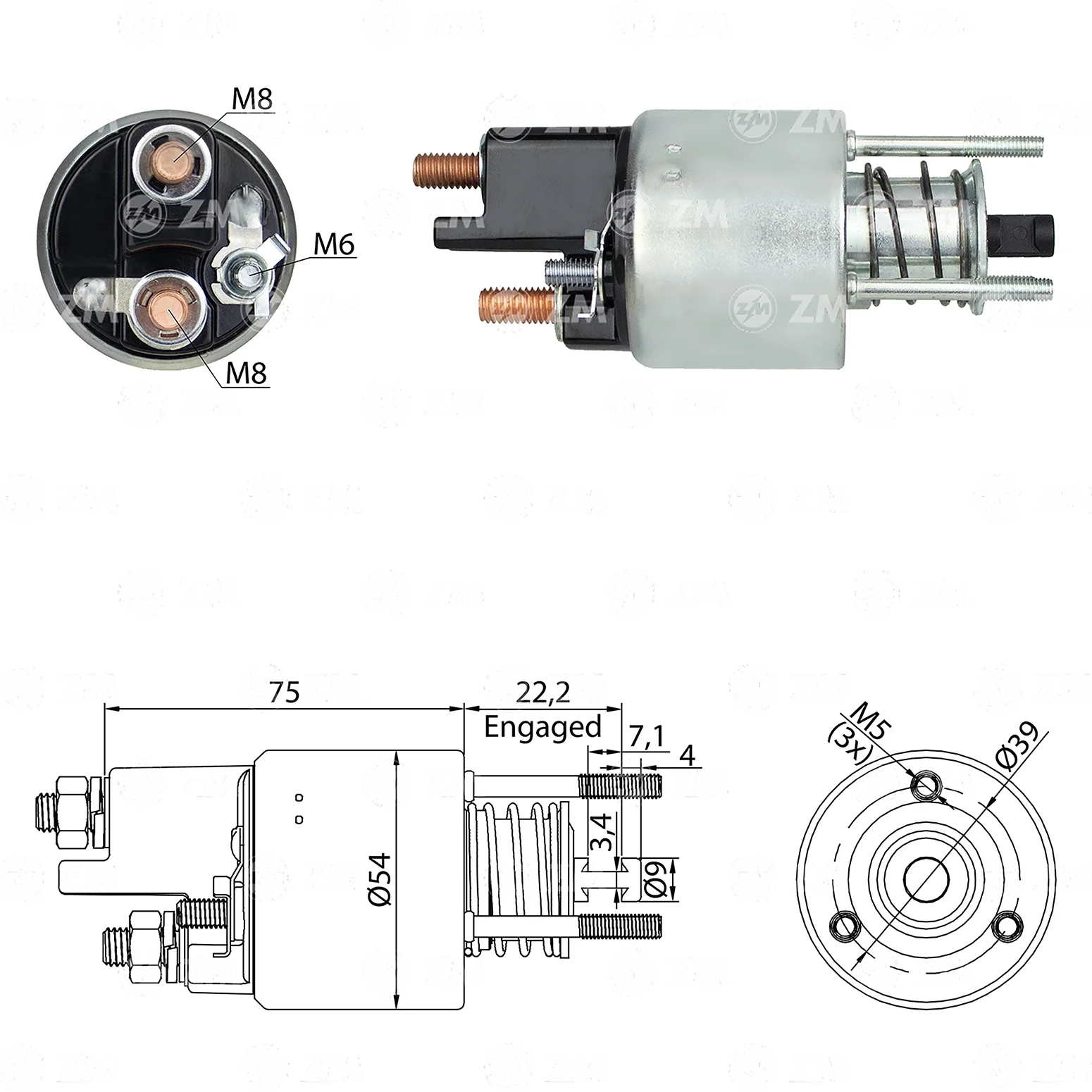 Relé de Partida ZM 3-397 ZM 3397