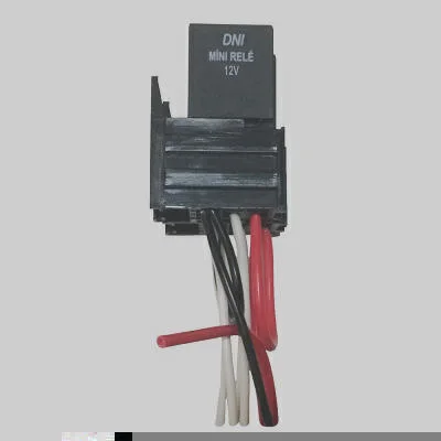 Mini Relé c/ Soquete Chicote Modular 40/30A 12V 5 Term. DNI DNI7535