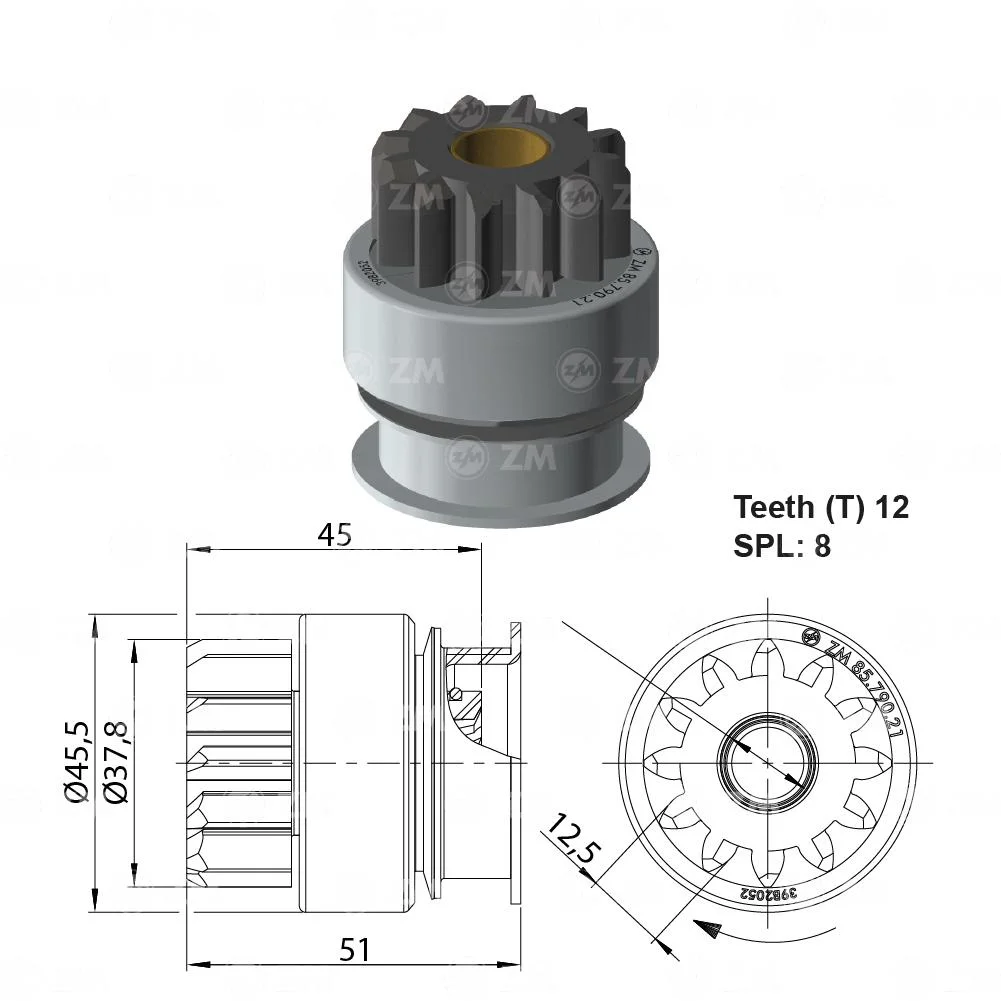 Impulsor de Partida ZM 85.790.21 ZM 8579021