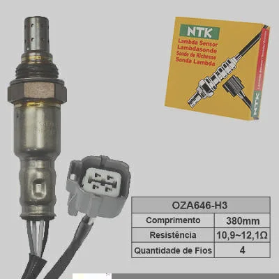 Sensor de Oxigênio NTK OZA646-H3