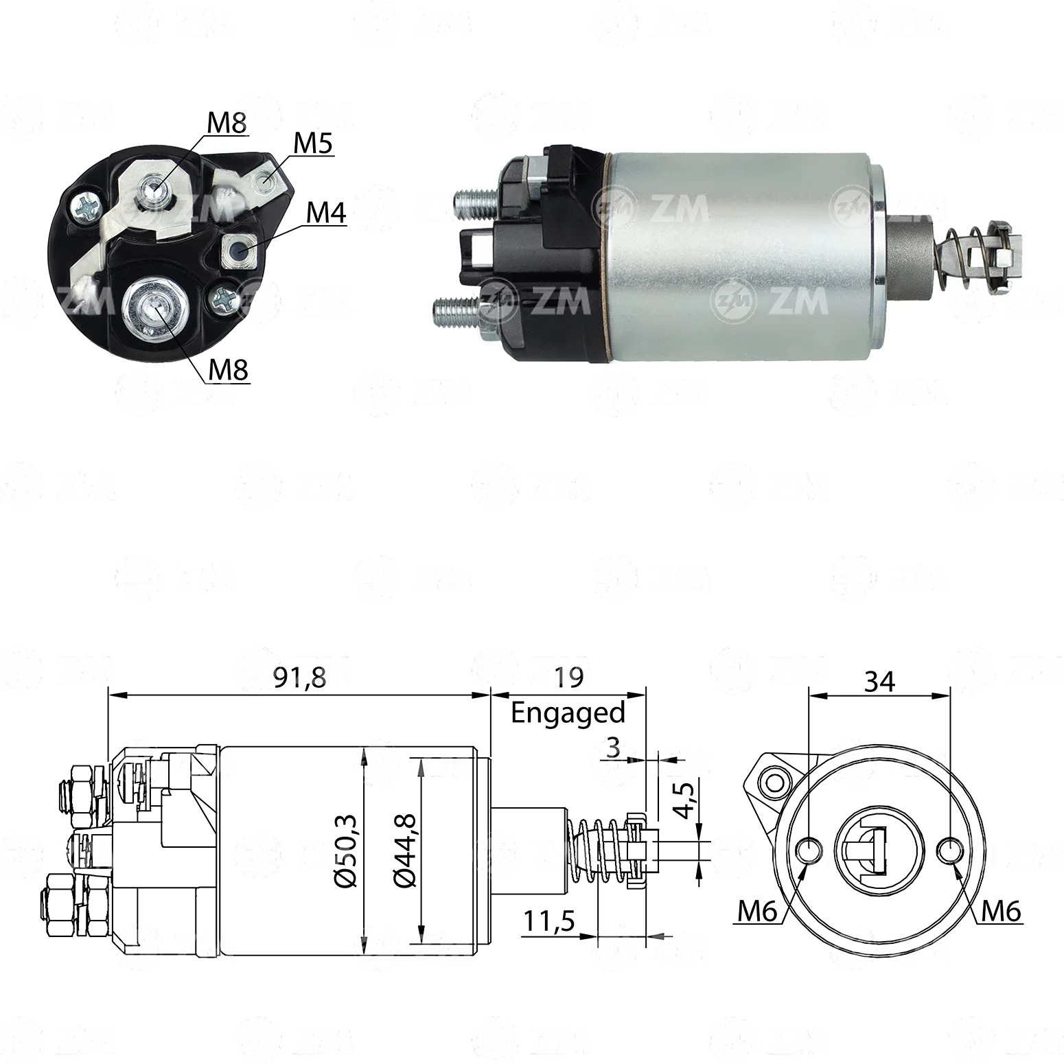 Relé de Partida ZM 525 ZM 525
