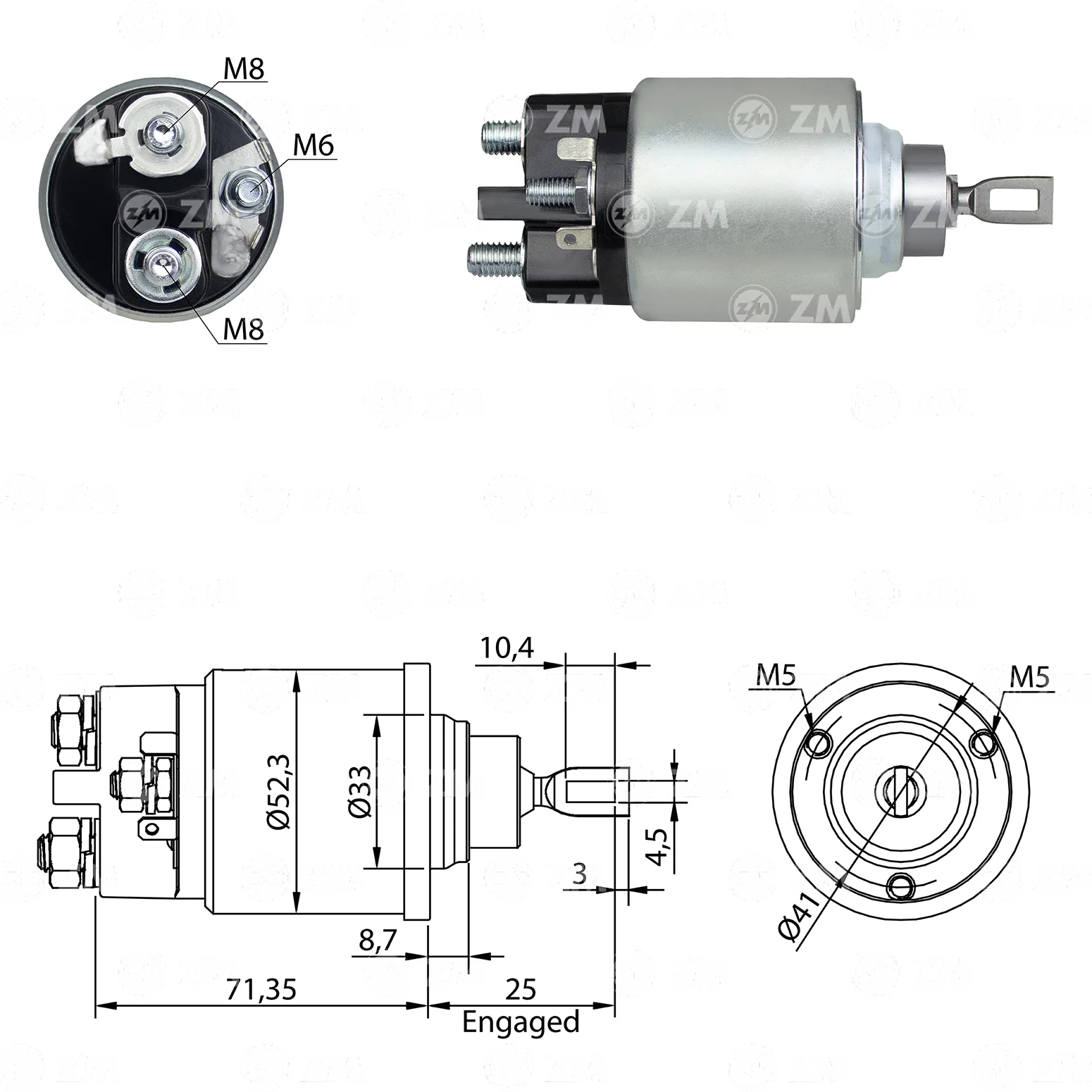 Relé de Partida ZM 1-378 ZM 1378