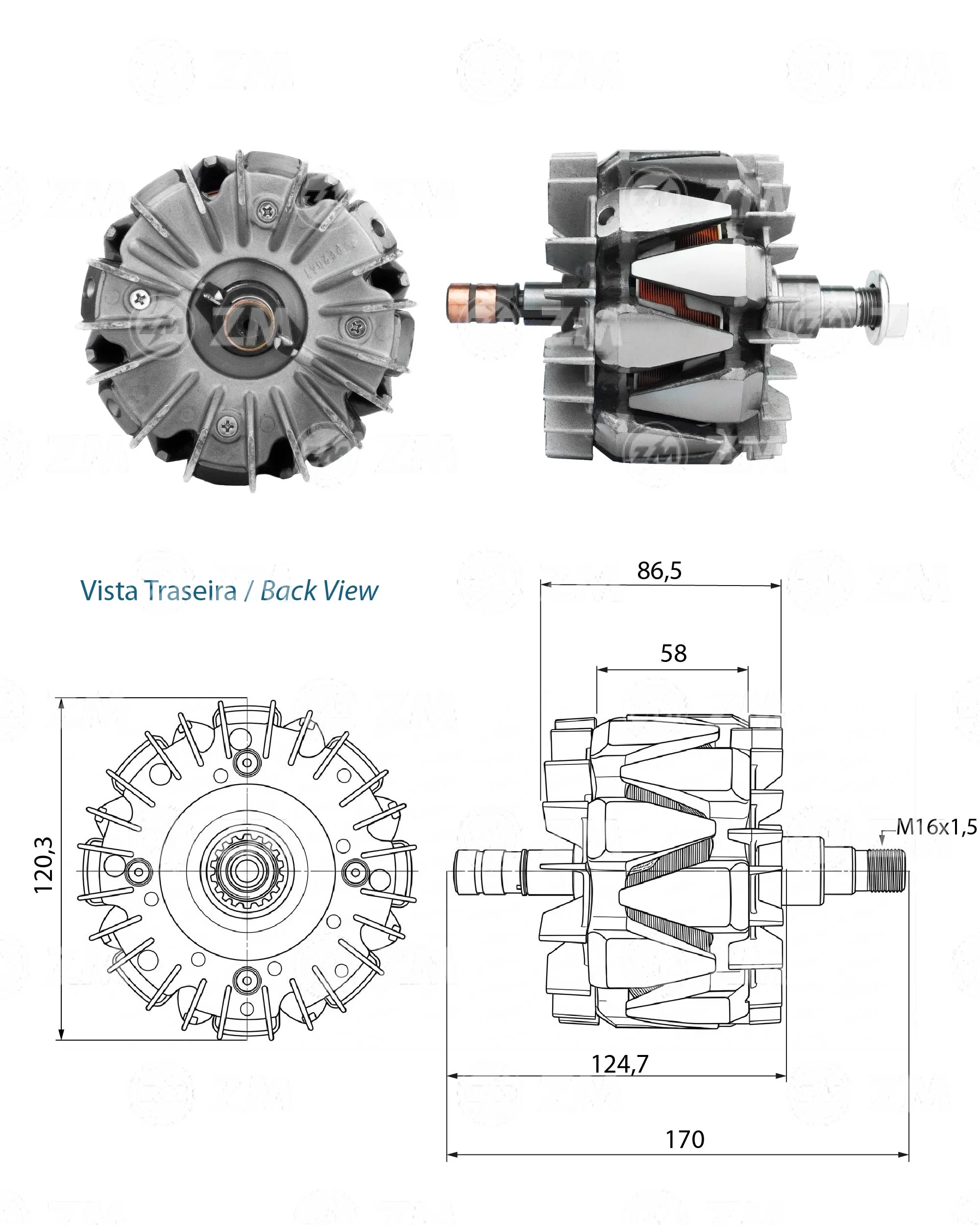 Rotor ZM 93.480.02 ZM 9348002