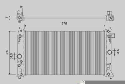 Radiador de Resfriamento VALEO 701318