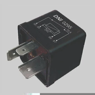 Relé Auxiliar c/ Resistor 24V 4 Terminais (2 Largos) DNI DNI0295