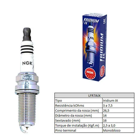 Vela de Ignição NGK LFR7AIX