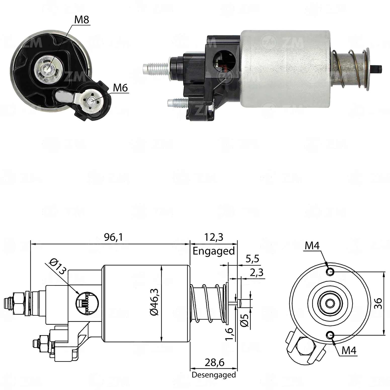 Relé de Partida ZM 2-665 ZM 2665