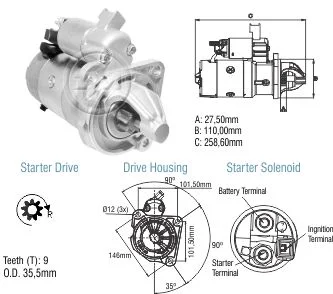 Motor de Partida ZM 80.480.16 ZM 8048016