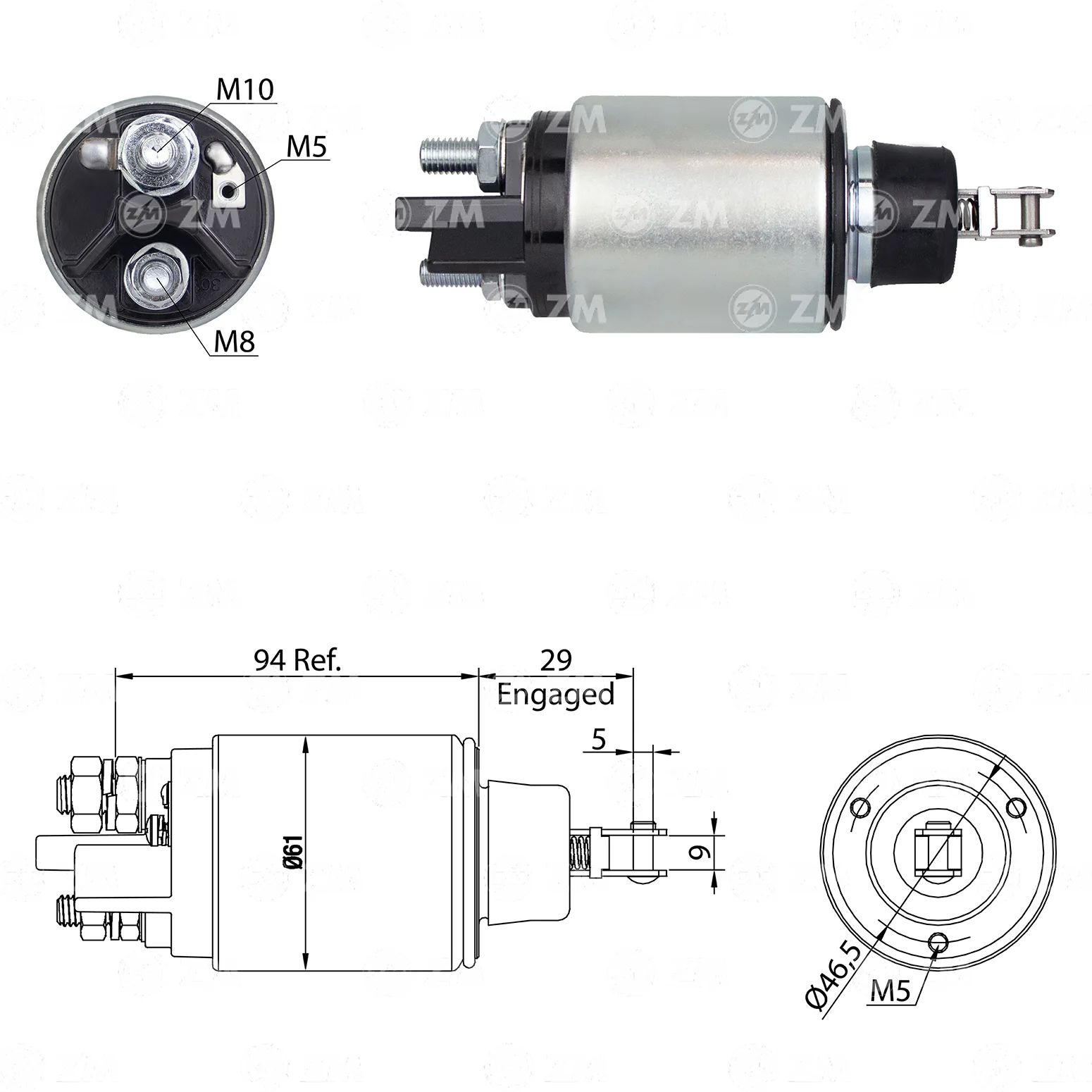 Relé de Partida ZM 825 ZM 825