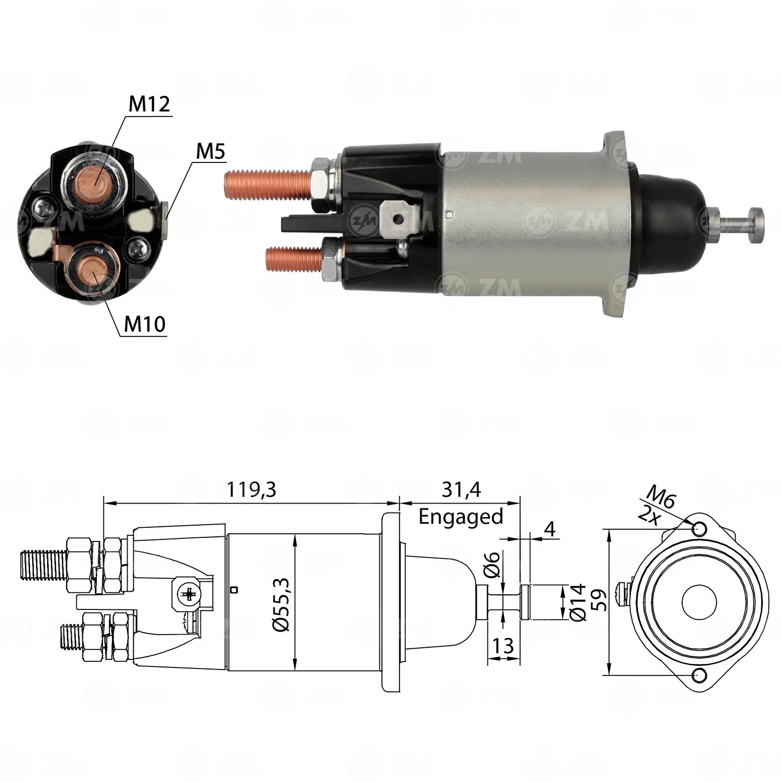 Relé de Partida ZM 3-898 ZM 3898