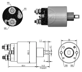 Relé de Partida ZM 6-485 ZM 6485