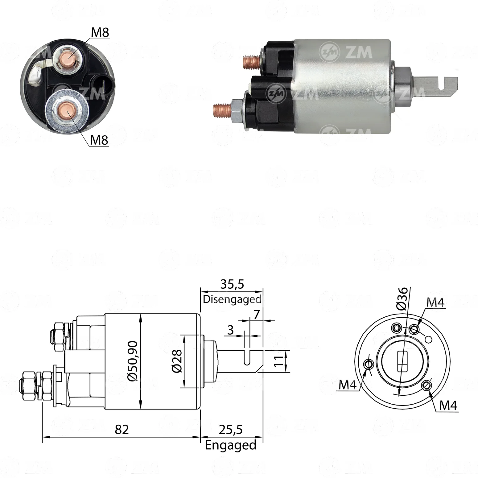 Relé de Partida ZM 602 ZM 602